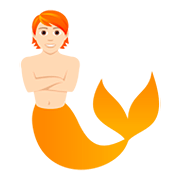 🧜🏻 Emoji Wassermensch: helle Hautfarbe JoyPixels 5.0.