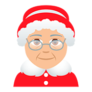 🤶🏼 Emoji Weihnachtsfrau: mittelhelle Hautfarbe JoyPixels 5.0.