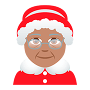 Émoji 🤶🏽 Mère Noël : Peau Légèrement Mate sur JoyPixels 5.0.