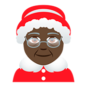 🤶🏿 Emoji Mamá Noel: Tono De Piel Oscuro en JoyPixels 5.0.
