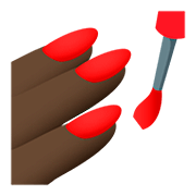 Emoji 💅🏿 Smalto Per Unghie: Carnagione Scura su JoyPixels 5.0.