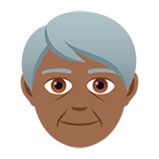 🧓🏾 Emoji älterer Erwachsener: mitteldunkle Hautfarbe JoyPixels 5.0.