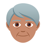Emoji 🧓🏽 Adulto Anziano: Carnagione Olivastra su JoyPixels 5.0.