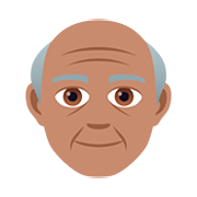 Emoji 👴🏽 Uomo Anziano: Carnagione Olivastra su JoyPixels 5.0.