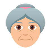 Emoji 👵🏼 Donna Anziana: Carnagione Abbastanza Chiara su JoyPixels 5.0.