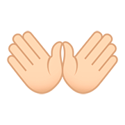 Emoji 👐🏻 Mani Aperte: Carnagione Chiara su JoyPixels 5.0.