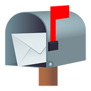 Émoji 📬 Boîte Aux Lettres Ouverte Drapeau Levé sur JoyPixels 5.0.