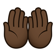 🤲🏿 Emoji Palmas Hacia Arriba Juntas: Tono De Piel Oscuro en JoyPixels 5.0.
