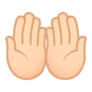 🤲🏻 Emoji Handflächen nach oben: helle Hautfarbe JoyPixels 5.0.