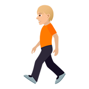 🚶🏼 Emoji Persona Caminando: Tono De Piel Claro Medio en JoyPixels 5.0.