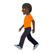 🚶🏿 Emoji Persona Caminando: Tono De Piel Oscuro en JoyPixels 5.0.