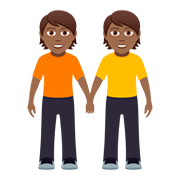 🧑🏾‍🤝‍🧑🏾 Emoji sich an den Händen haltende Personen: mitteldunkle Hautfarbe JoyPixels 5.0.