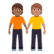 🧑🏾‍🤝‍🧑🏽 Emoji sich an den Händen haltende Personen: mitteldunkle Hautfarbe, mittlere Hautfarbe JoyPixels 5.0.