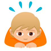 🙇🏼 Emoji Persona Haciendo Una Reverencia: Tono De Piel Claro Medio en JoyPixels 5.0.