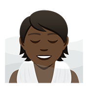 🧖🏿 Emoji Persona En Una Sauna: Tono De Piel Oscuro en JoyPixels 5.0.