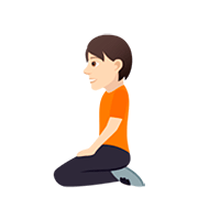 🧎🏻 Emoji Persona De Rodillas: Tono De Piel Claro en JoyPixels 5.0.