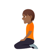 🧎🏾 Emoji Persona De Rodillas: Tono De Piel Oscuro Medio en JoyPixels 5.0.