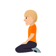 🧎🏼 Emoji Persona De Rodillas: Tono De Piel Claro Medio en JoyPixels 5.0.