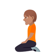 🧎🏽 Emoji Persona De Rodillas: Tono De Piel Medio en JoyPixels 5.0.
