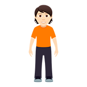 🧍🏻 Emoji stehende Person: helle Hautfarbe JoyPixels 5.0.