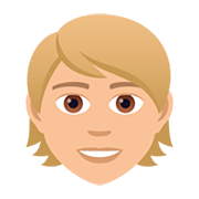 Emoji 👱🏼 Persona Bionda: Carnagione Abbastanza Chiara su JoyPixels 5.0.