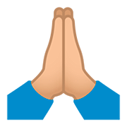 🙏🏼 Emoji Mãos Juntas: Pele Morena Clara na JoyPixels 5.0.