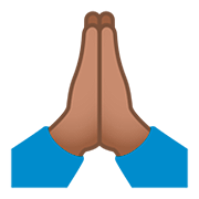 🙏🏽 Emoji Manos En Oración: Tono De Piel Medio en JoyPixels 5.0.