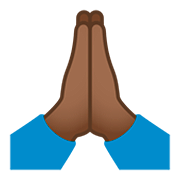 🙏🏾 Emoji betende Hände: mitteldunkle Hautfarbe JoyPixels 5.0.