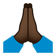 🙏🏿 Emoji Mãos Juntas: Pele Escura na JoyPixels 5.0.