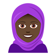🧕🏿 Emoji Mujer Con Hiyab: Tono De Piel Oscuro en JoyPixels 5.0.