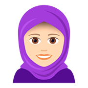 🧕🏻 Emoji Mujer Con Hiyab: Tono De Piel Claro en JoyPixels 5.0.