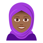 🧕🏾 Emoji Mulher Com Véu: Pele Morena Escura na JoyPixels 5.0.