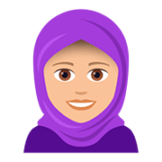🧕🏼 Emoji Mujer Con Hiyab: Tono De Piel Claro Medio en JoyPixels 5.0.