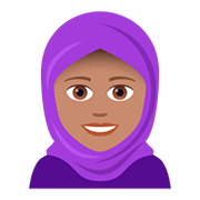 🧕🏽 Emoji Mujer Con Hiyab: Tono De Piel Medio en JoyPixels 5.0.
