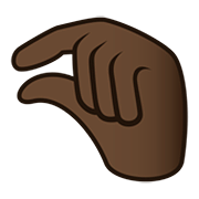 🤏🏿 Emoji Wenig-Geste: dunkle Hautfarbe JoyPixels 5.0.
