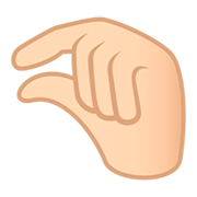🤏🏻 Emoji Wenig-Geste: helle Hautfarbe JoyPixels 5.0.
