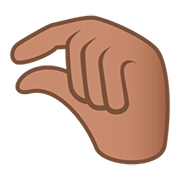 🤏🏽 Emoji Mão Beliscando: Pele Morena na JoyPixels 5.0.