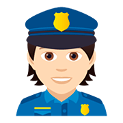 Emoji 👮🏻 Agente Di Polizia: Carnagione Chiara su JoyPixels 5.0.