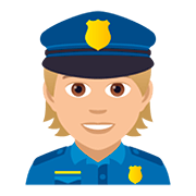 Émoji 👮🏼 Officier De Police : Peau Moyennement Claire sur JoyPixels 5.0.