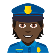 👮🏿 Emoji Policial: Pele Escura na JoyPixels 5.0.