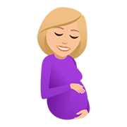 🤰🏼 Emoji Mujer Embarazada: Tono De Piel Claro Medio en JoyPixels 5.0.