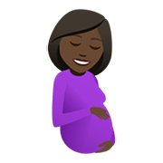 🤰🏿 Emoji Mujer Embarazada: Tono De Piel Oscuro en JoyPixels 5.0.