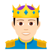 Émoji 🤴🏻 Prince : Peau Claire sur JoyPixels 5.0.