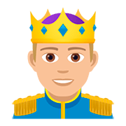 🤴🏼 Emoji Príncipe: Tono De Piel Claro Medio en JoyPixels 5.0.