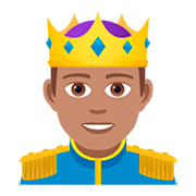 Emoji 🤴🏽 Principe: Carnagione Olivastra su JoyPixels 5.0.