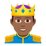 🤴🏾 Emoji Prinz: mitteldunkle Hautfarbe JoyPixels 5.0.