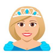 Émoji 👸🏼 Princesse : Peau Moyennement Claire sur JoyPixels 5.0.