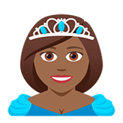 👸🏾 Emoji Prinzessin: mitteldunkle Hautfarbe JoyPixels 5.0.