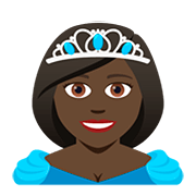 👸🏿 Emoji Prinzessin: dunkle Hautfarbe JoyPixels 5.0.