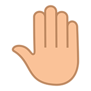 🤚🏼 Emoji Dorso De La Mano: Tono De Piel Claro Medio en JoyPixels 5.0.